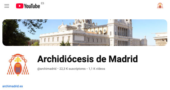 Canal de Youtube de la Archidiócesis